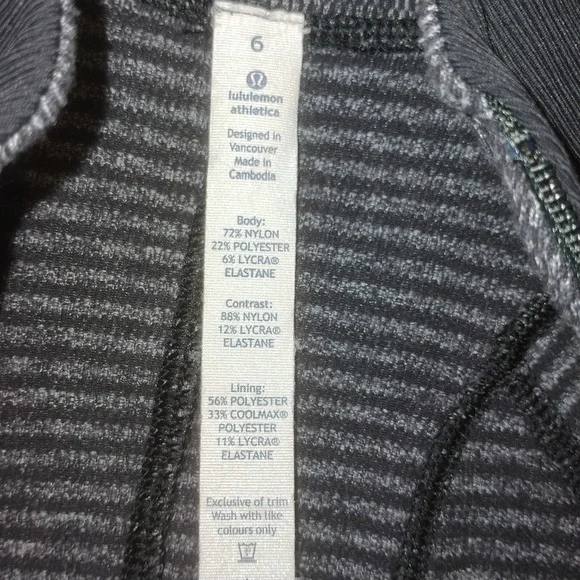 Lululemon 6 Base Runner 1/2 Zip Heathered Charcoal Gray Black Thumb Holes L-Slv - Picture 2 of 13